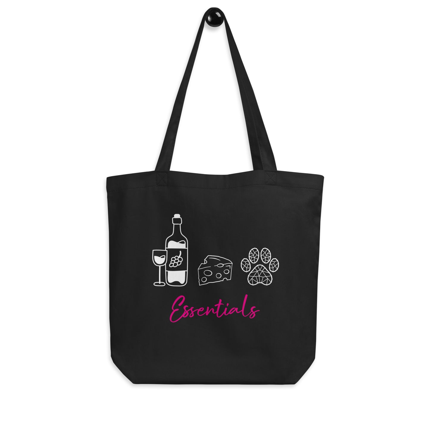 Essentials Tote Bag Wine Cheese and Pet