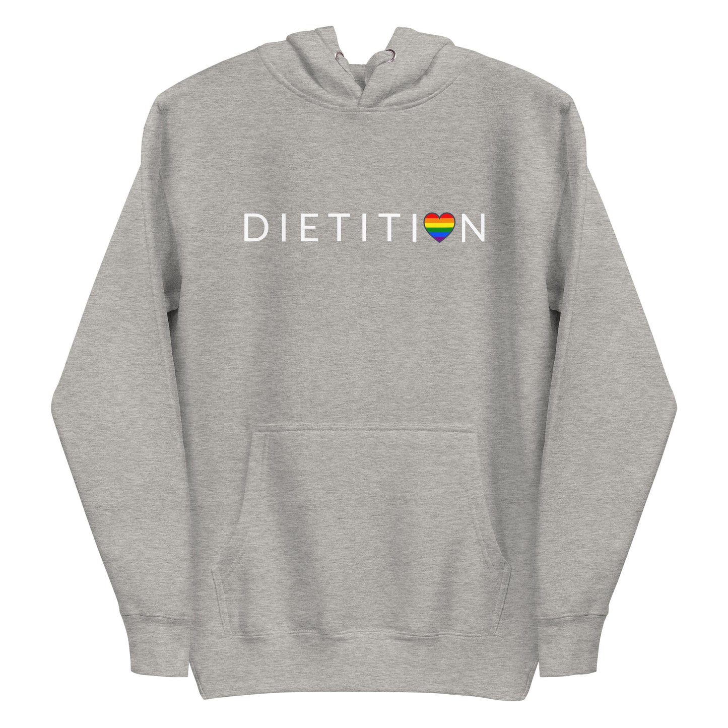 pride dietitian unisex premium hoodie carbon grey front