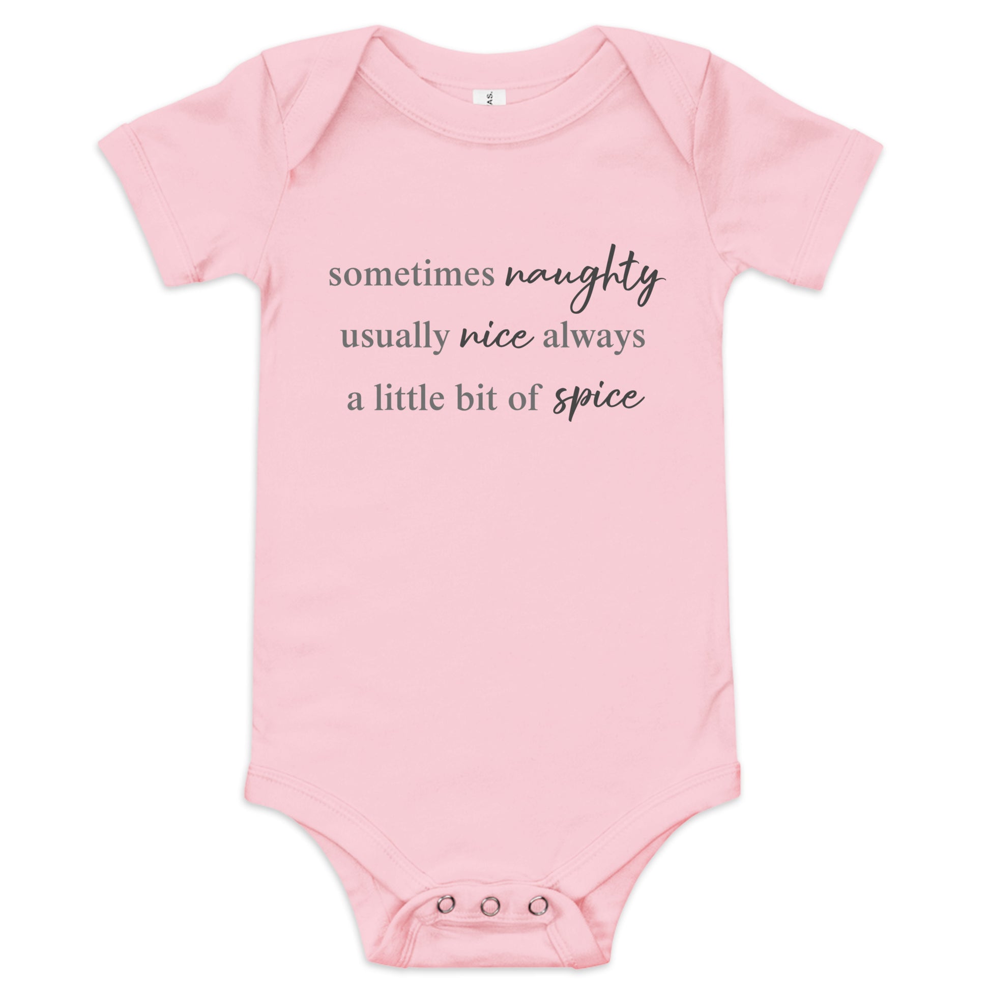 Naughty Nice Spice Baby Short Sleeve One Piece Bodysuit