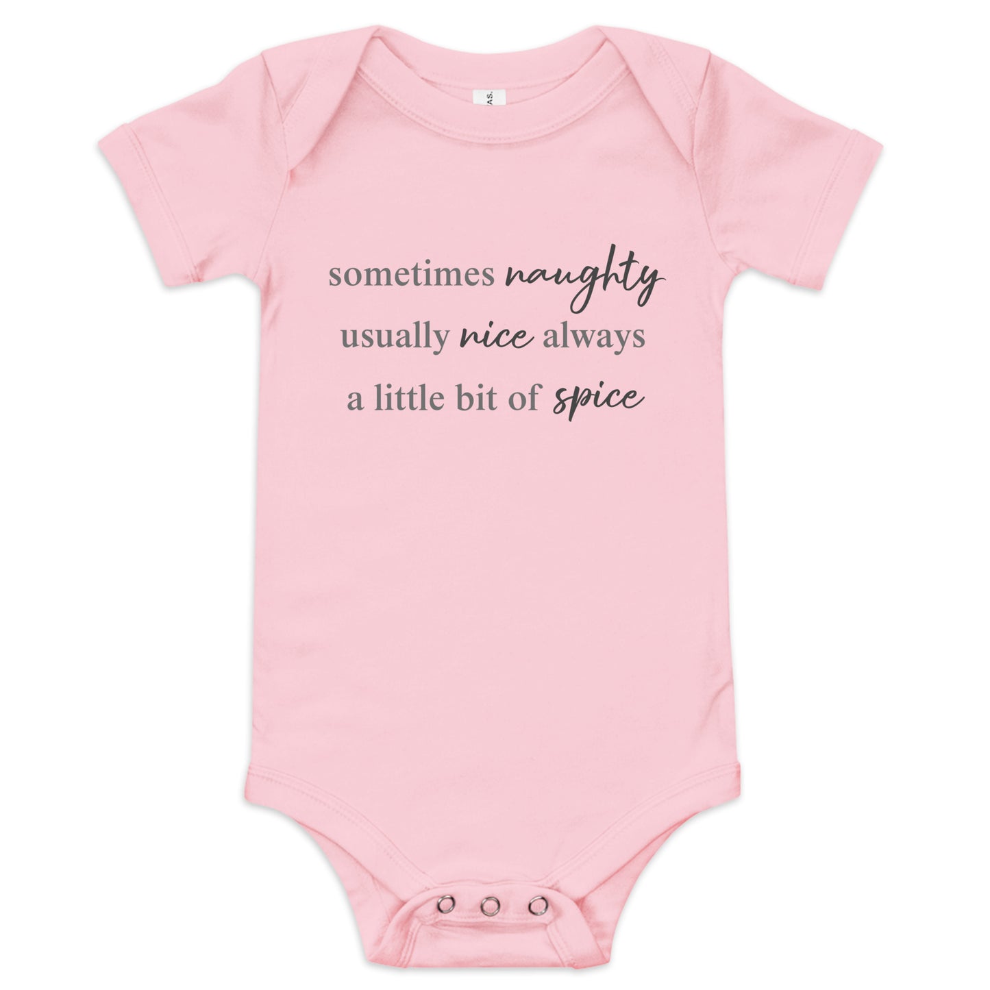 Naughty Nice Spice Baby Short Sleeve One Piece Bodysuit