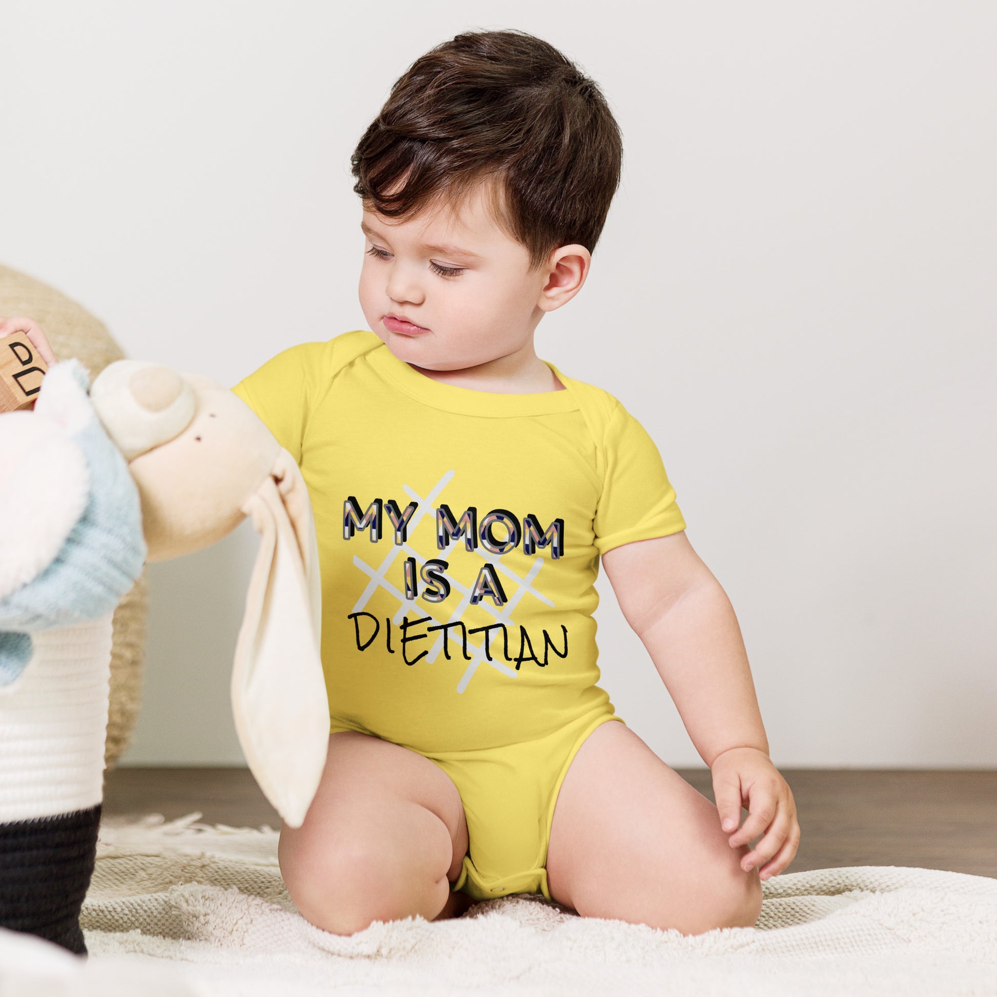 My Mom is a Dietitian Baby Short Sleeve One Piece Bodysuit