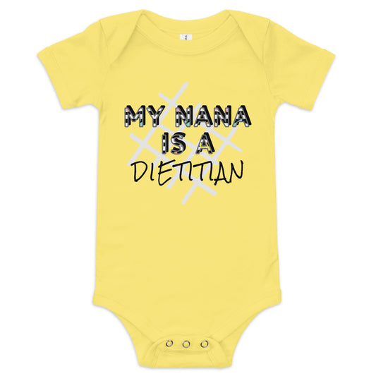 My Nana is a Dietitian Baby Short Sleeve One Piece Bodysuit