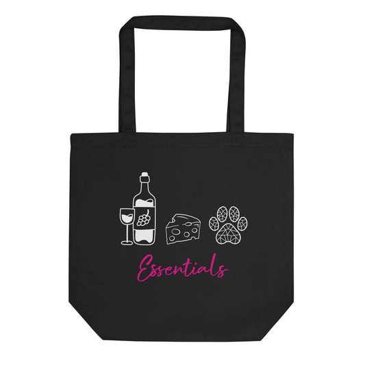 Essentials Tote Bag Wine Cheese and Pet