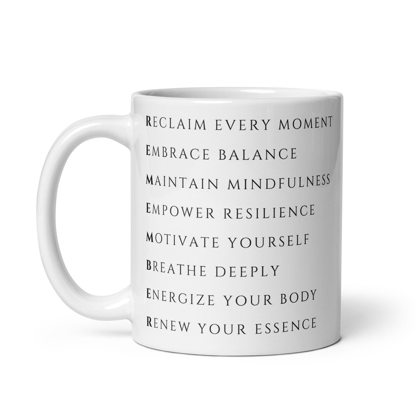 Embrace balance mental health 11 ounce inspirational self-care mug