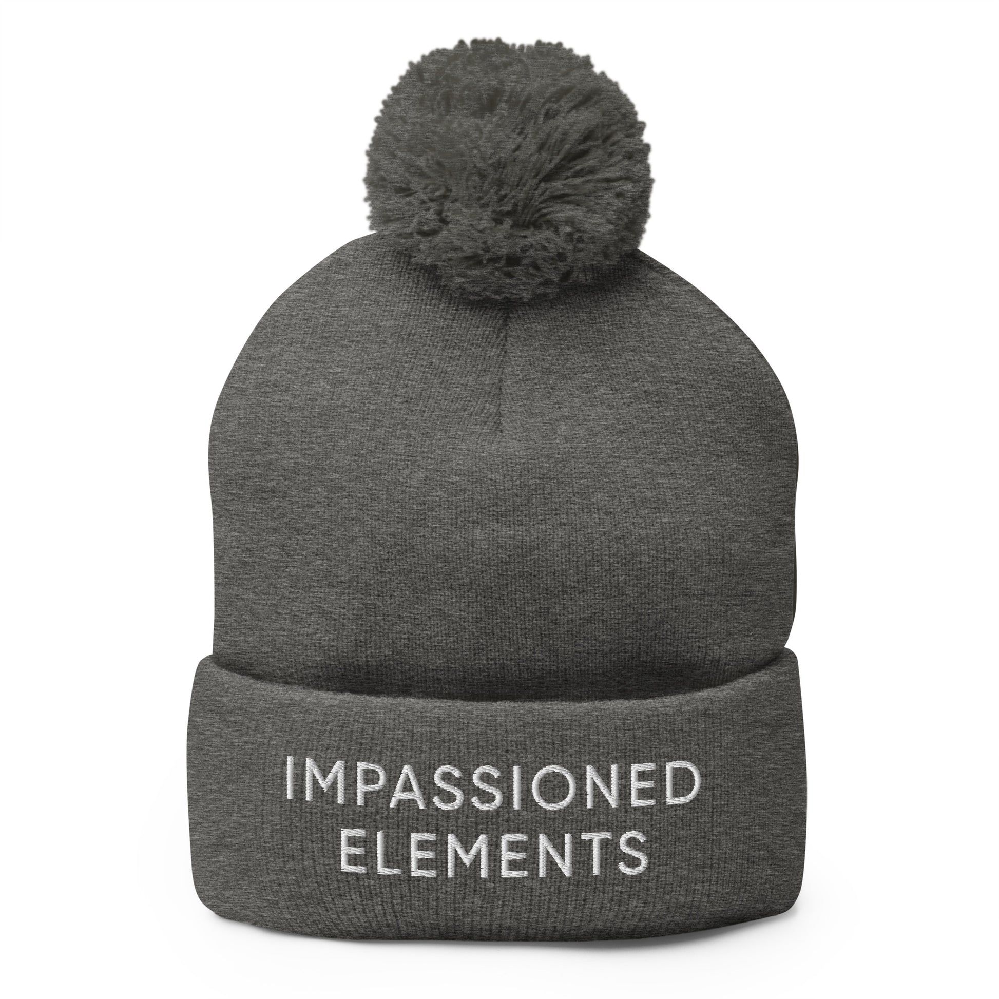 Dark heather grey pom-pom beanie Impassioned Elements