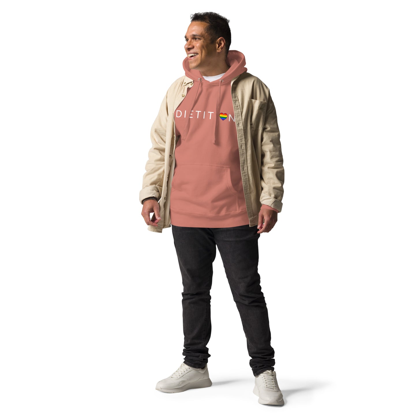 unisex premium hoodie dusty rose front