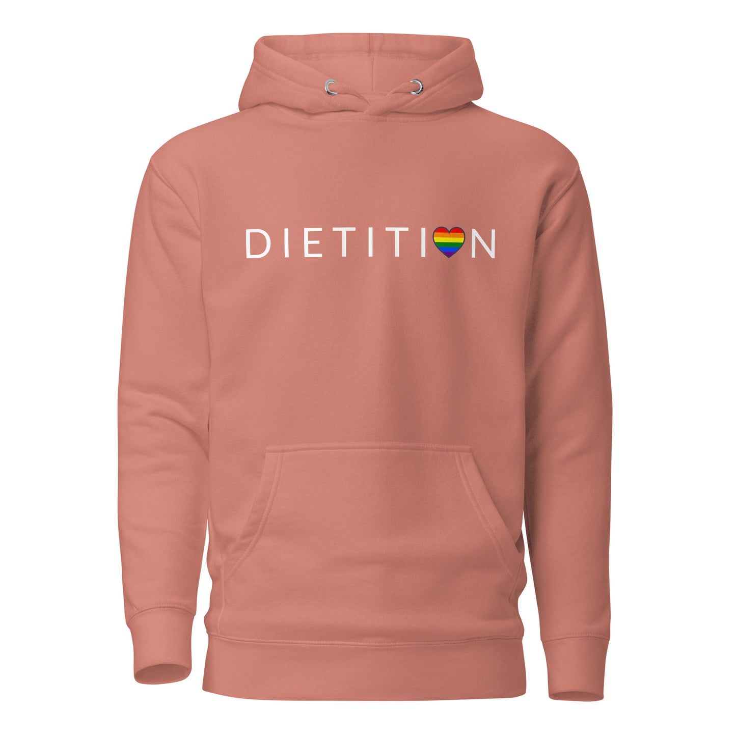 pride dietitian unisex premium hoodie dusty rose front