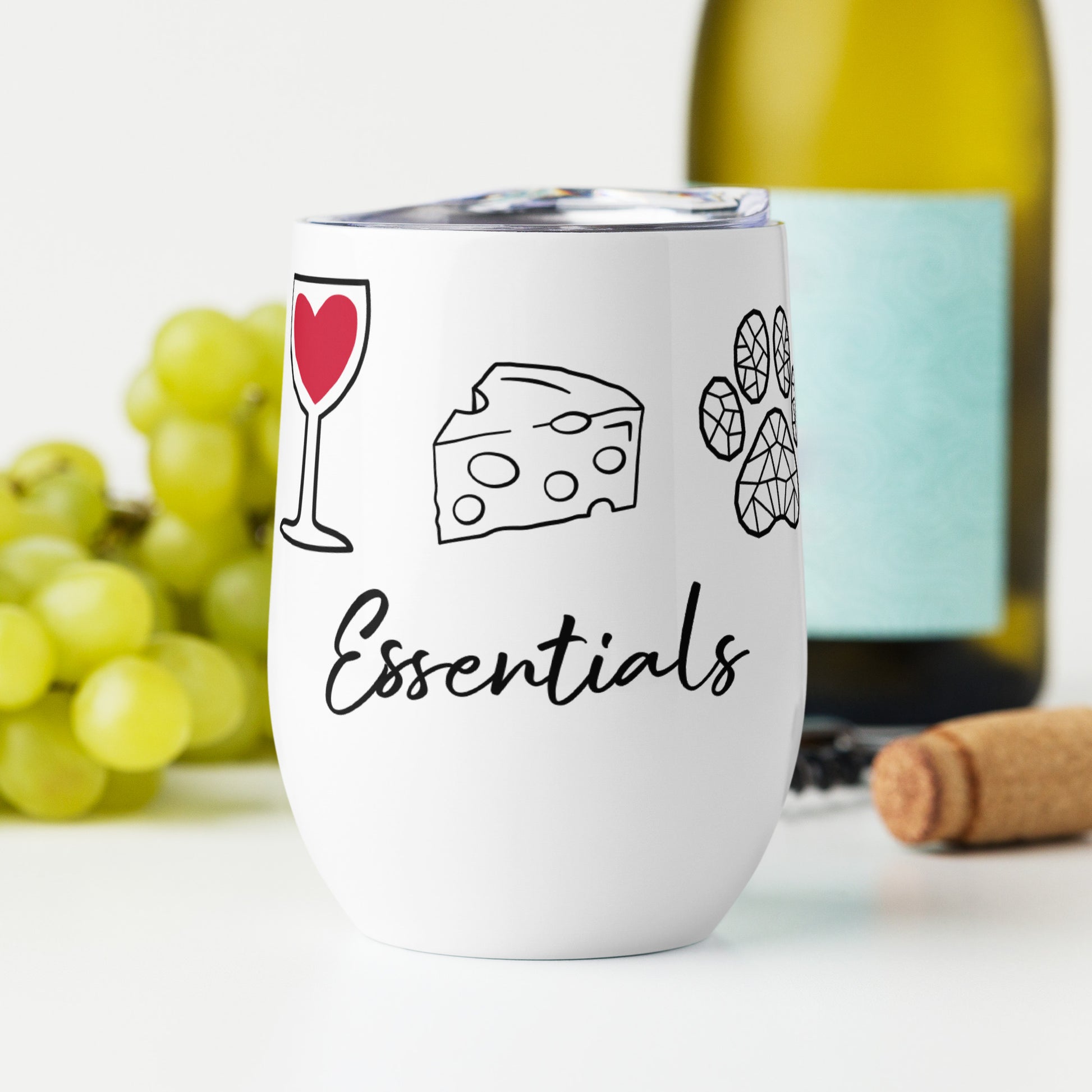 Wine Cheese Pet Essentials Tumbler