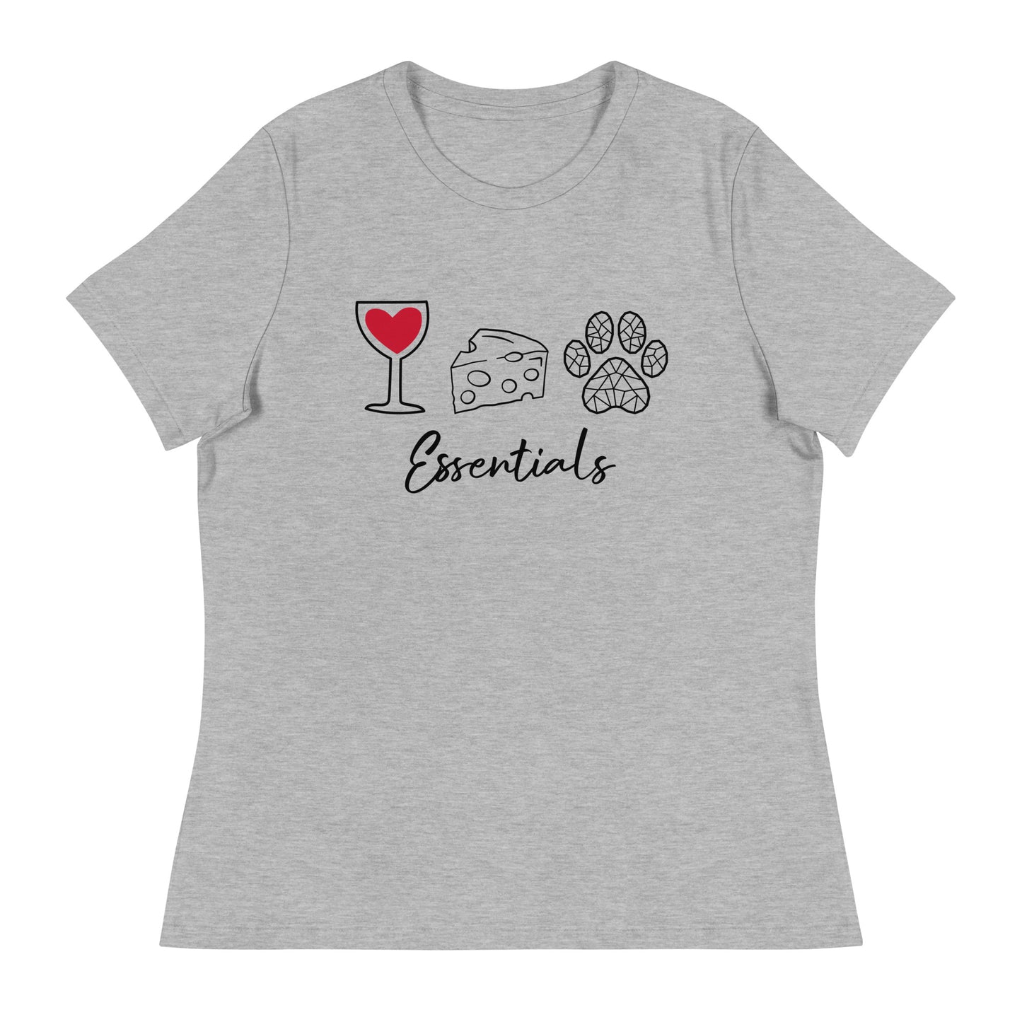 Wine Cheese Pet Essentials Women's Relaxed T-Shirt